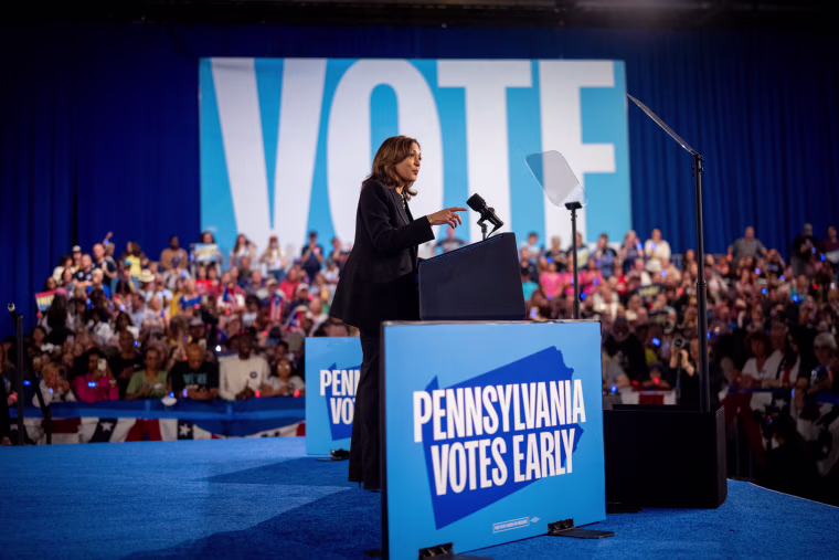 Presidential Nominee Kamala Harris Hosts Campaign Event In Harrisburg, PA