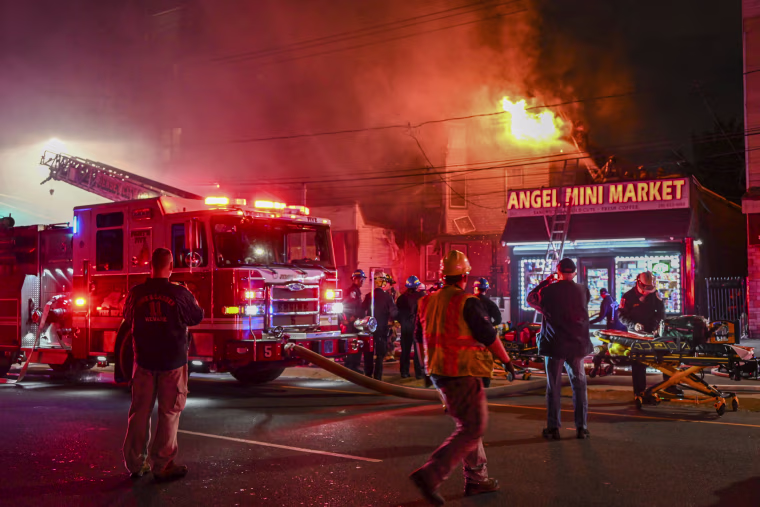 Large Fire impacts in Jersey City.