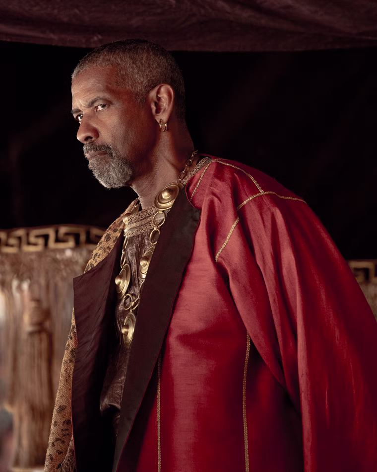 Denzel Washington as Macrinus in a scene from "Gladiator II"