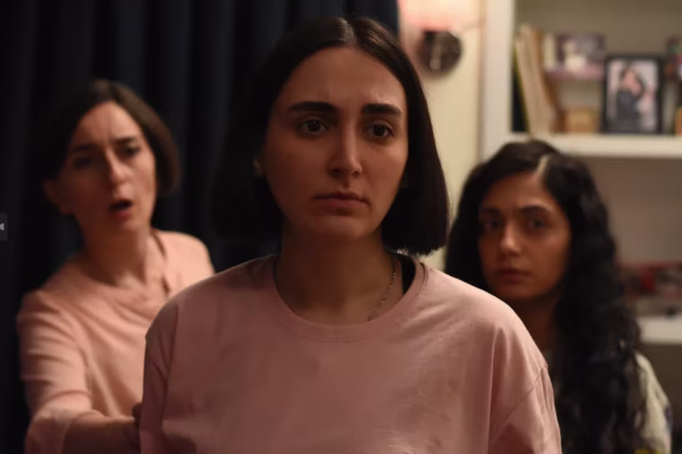 From left, Soheila Golestani, Mahsa Rostami, and Setareh Maleki in “The Seed of the Sacred Fig.”