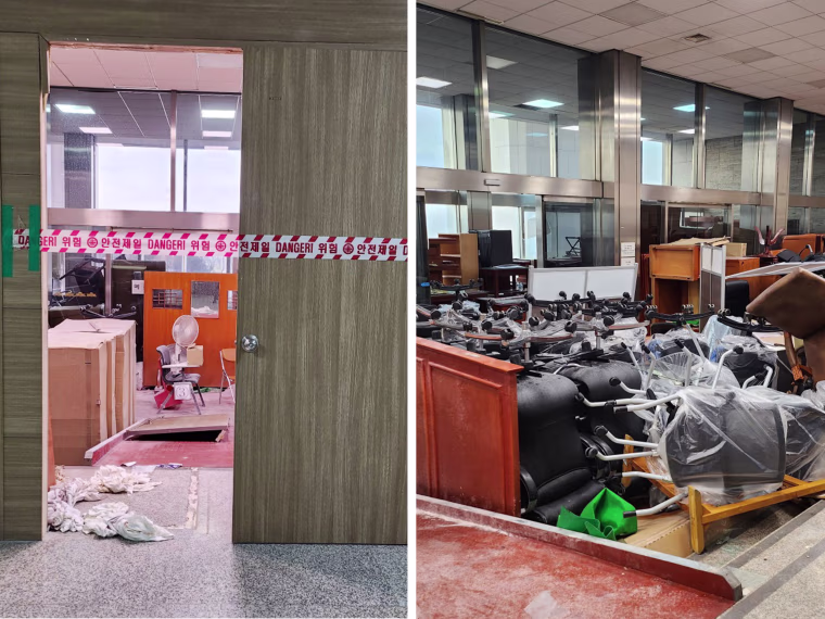 Scenes inside the National Assembly in Seoul, South Korea on Dec. 7, 2024.