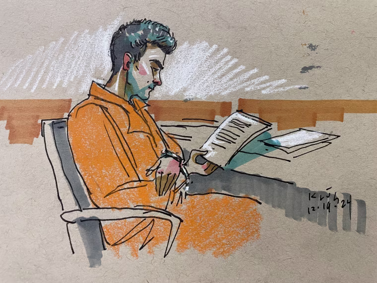 Court Sketches From Mangione Hearing in PA
