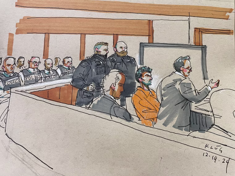 Court Sketches From Luigi Mangione Hearing in PA