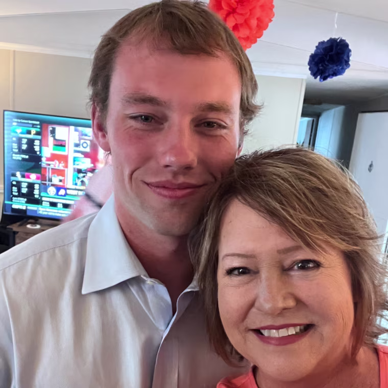 Drew Dauphin and his mom, Margaret Dauphin.