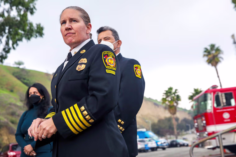 Deputy Fire Chief Kristin Crowley has been selected to lead the Los Angeles Fire Department. Crowley would become the first woman to lead the city's fire agency.
