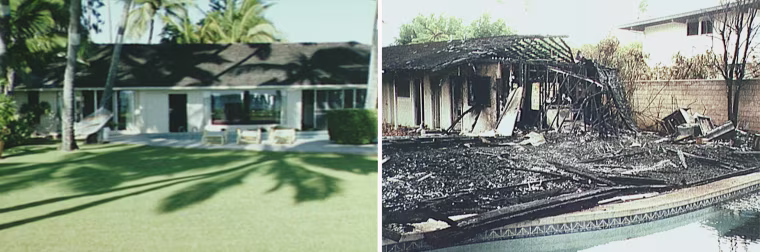 Dateline sante kimes house pre post fire burn