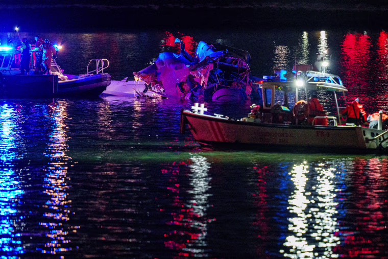 Emergency Crews Respond To Aircraft Crash Near Reagan National Airport