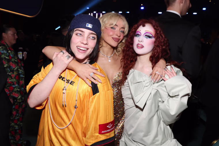 Billie Eilish, Sabrina Carpenter, and Chappell Roan are all nominated for Album of the Year.