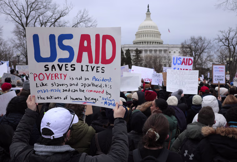 Image: Rally Held In Support Of USAid As Trump Administration Works To Disrupt The Agency