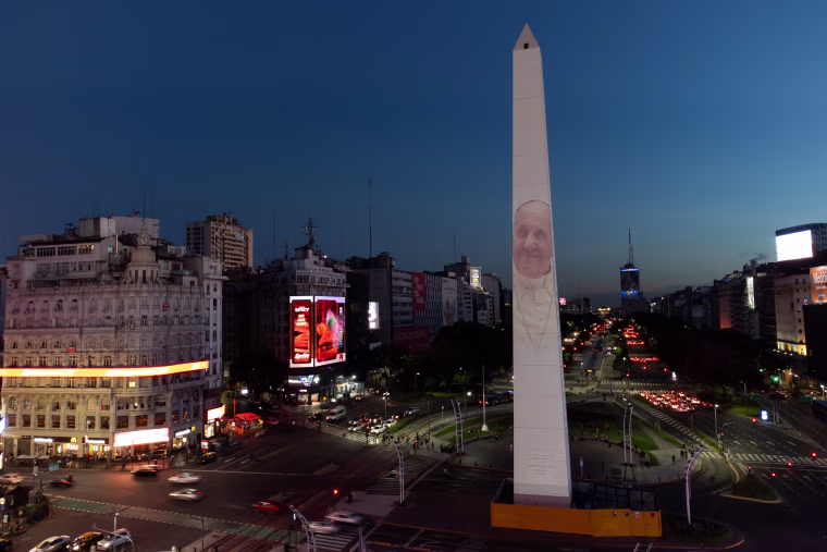Image: Argentina Projects A Message In Support For The Pope Francis