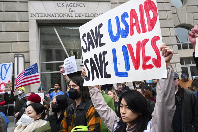 Image: USAID protest
