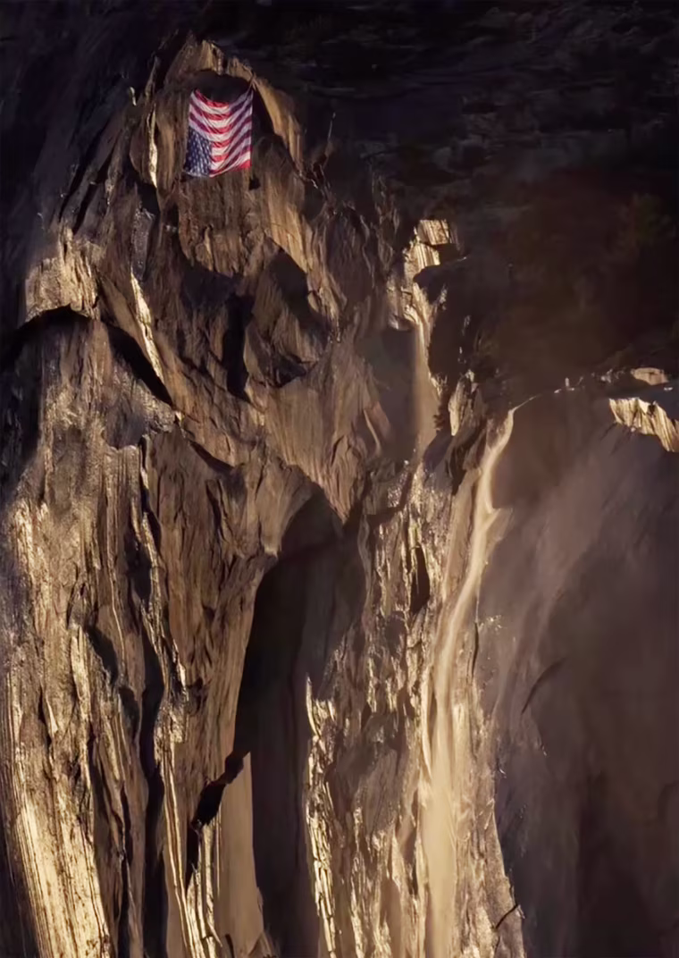 El Capitan Flag Protest