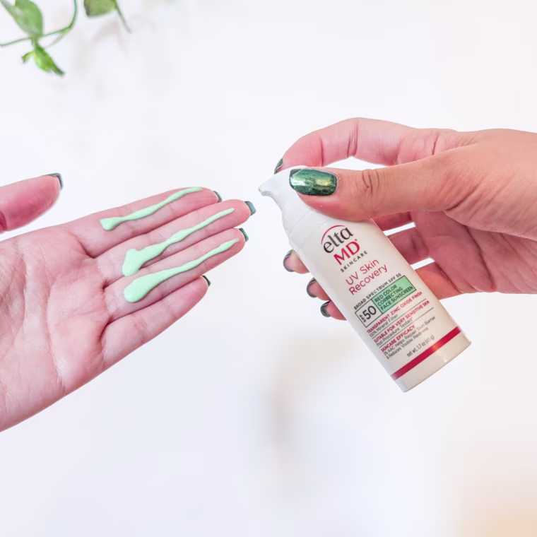 EltaMD UV Skin Recovery Red Color Correcting Green Tint Broad Spectrum SPF 50