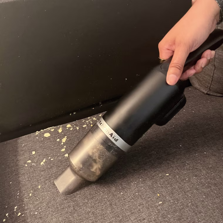 The KitchenAid Go Cordless Kitchen Vacuum is great for tackling small messes.