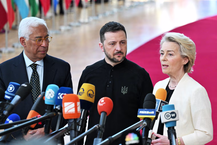 European Union leaders hold emergency talks in Brussels gathering as the Trump administration upends traditional alliances and retracts wartime backing of Ukraine. The summit brings all 27 EU leaders together for the first time since the explosive meeting between US and Ukraine presidents on February 28, 2025, with US military aid and intelligence sharing since suspended. 