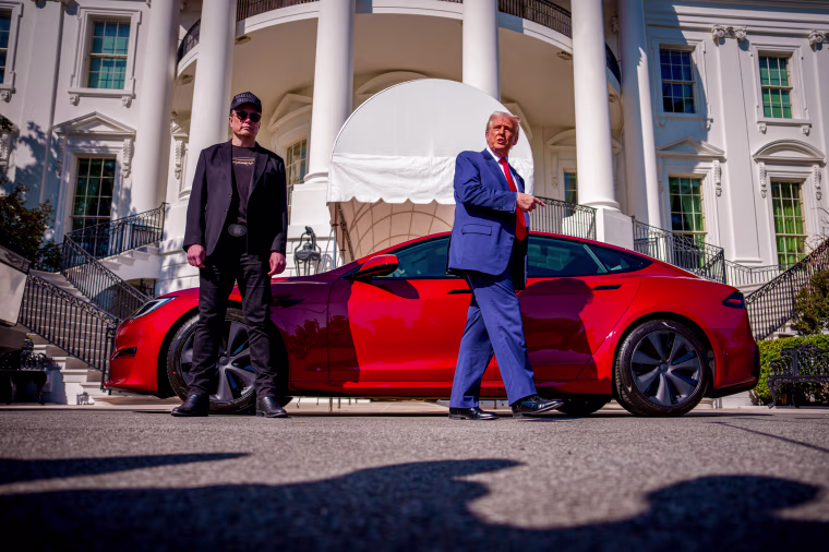 Elon Musk and Donald Trumo