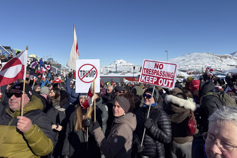 Greenlanders march to US consulate building, protesting Trump's annexation bid