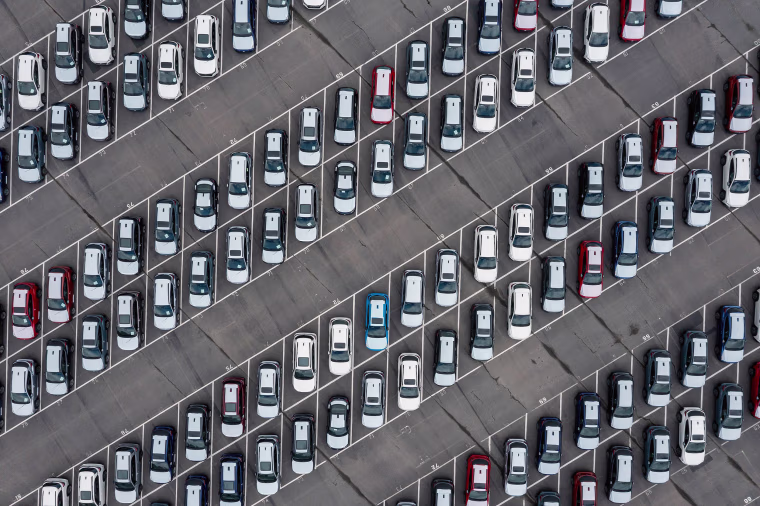 Subaru vehicles parked in a storage lot