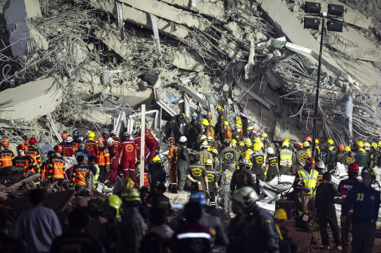 Rescue efforts in Bangkok after earthquake