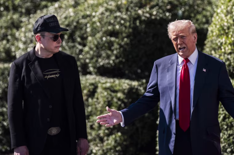 President Donald Trump and Elon Musk