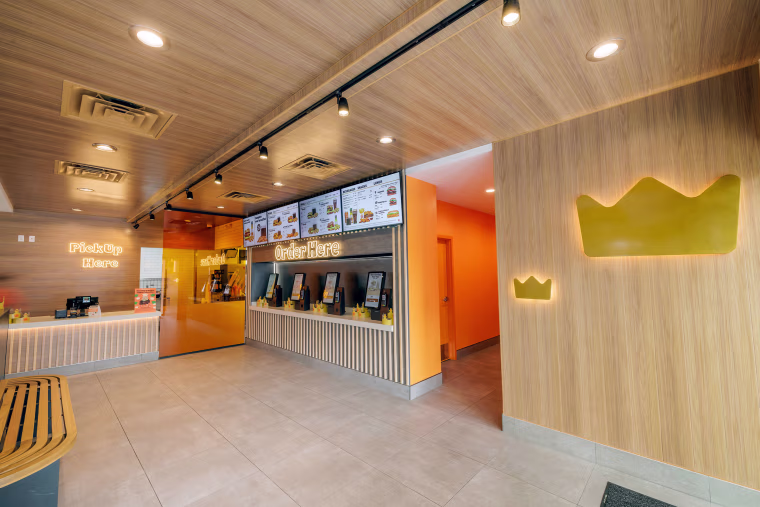 Recent fast-food remodels have featured modern hardwood finishes and sleek minimalist aesthetics.