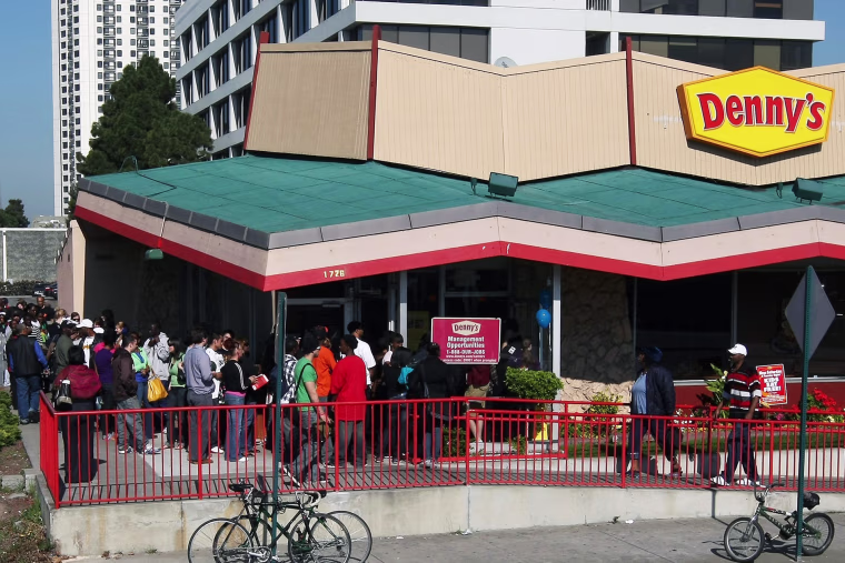 Customers waiting in line
