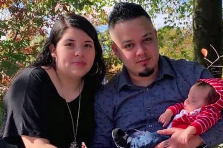 Kilmar Abrego Garcia with his wife, Jenni Vasquez.