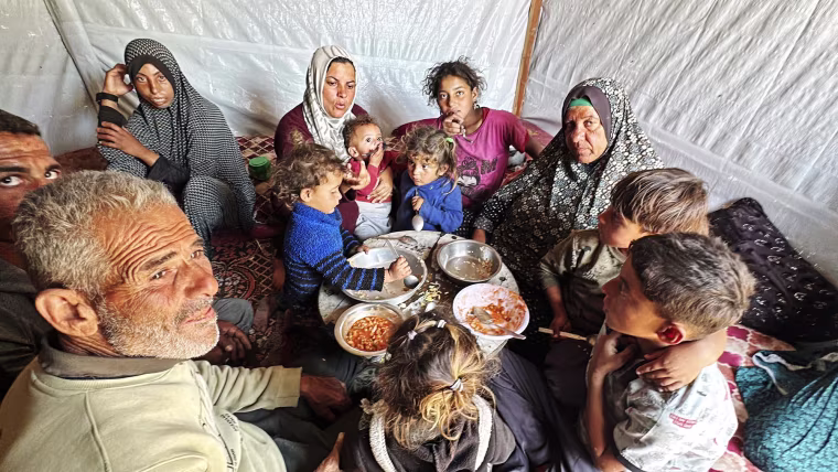 The Al-Zurai family in Gaza.