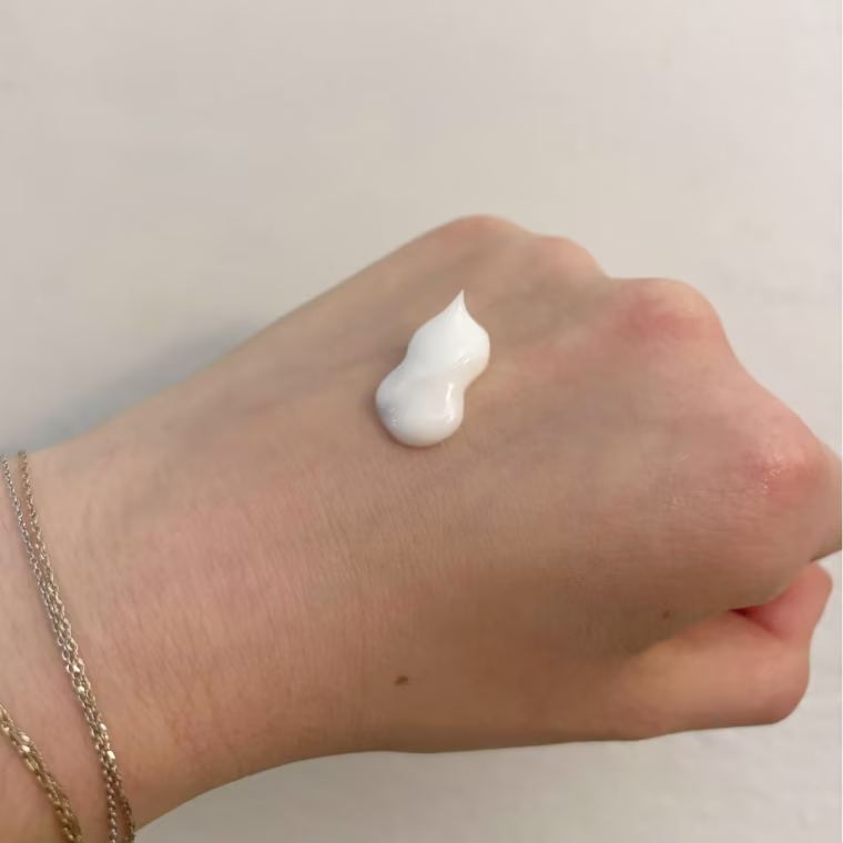 “It blends into my skin in seconds, so I can put makeup on directly over it,” says Malin.
