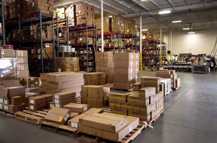 The fulfillment area of C.M. Paula Co. in Mason, Ohio