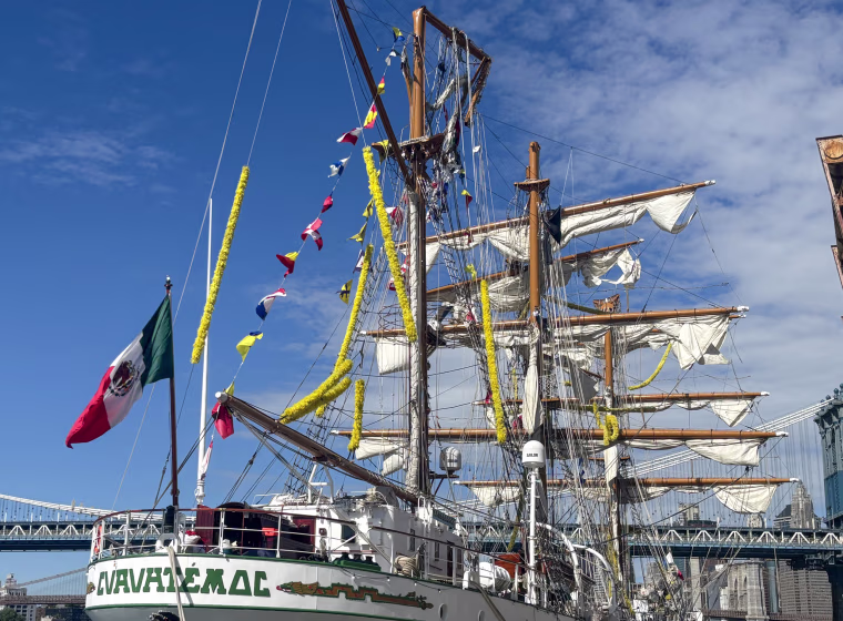 The Mexican Navy tall ship.