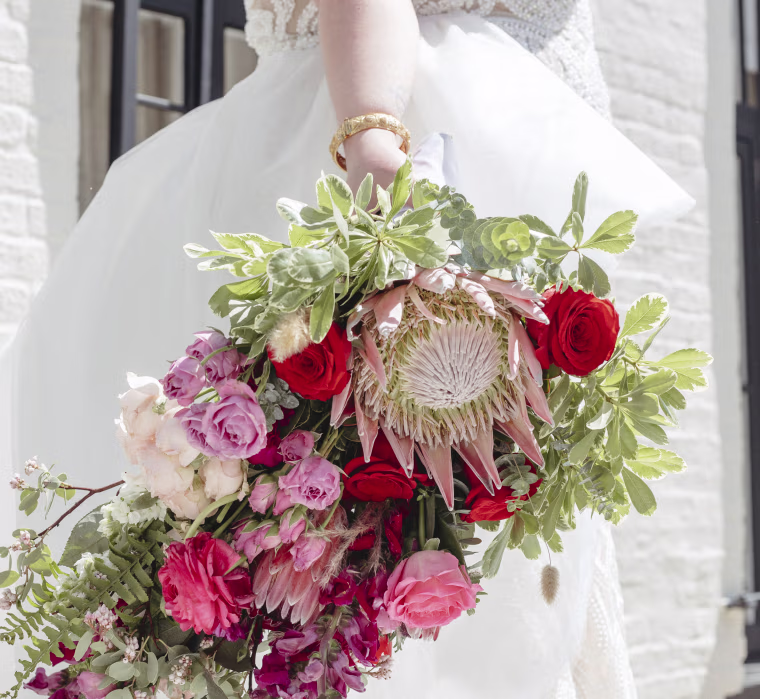 A bridal bouquet in Grass Valley, Calif., in 2023.
