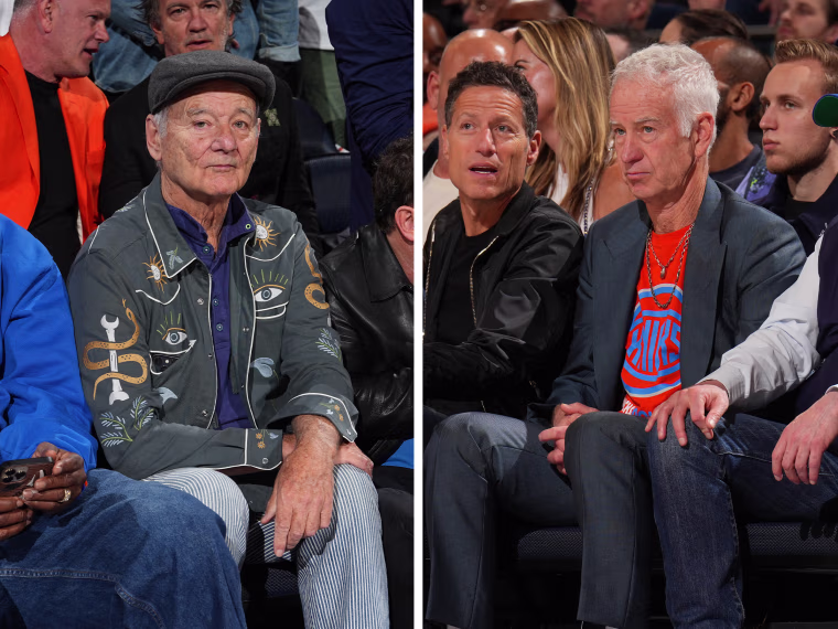 Bill Murray and John McEnroe have shown their support for the Knicks this postseason.  