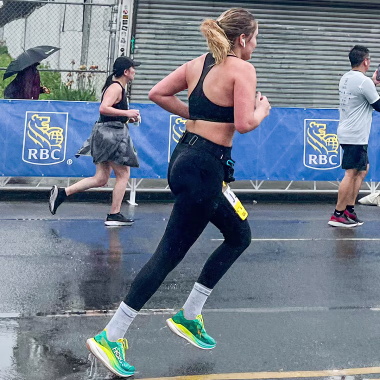I ran a half marathon in the original Hoka Rocket sneakers.