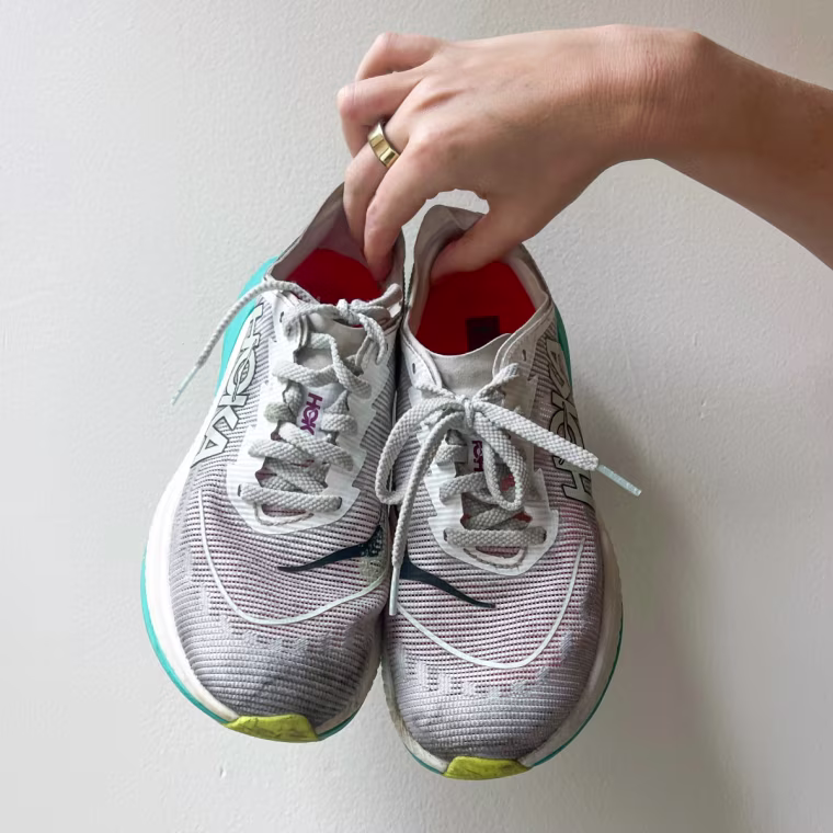Pictured here are the Hoka Mach X 2 sneakers.