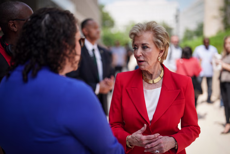 Education Secretary Linda McMahon at the Department of Education in Washington D.C. on June 6, 2025.