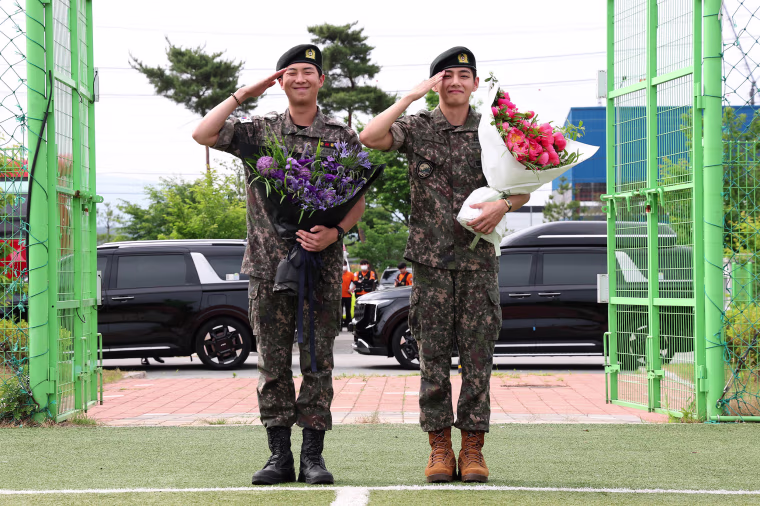 BTS' RM and V Discharged From South Korean Military