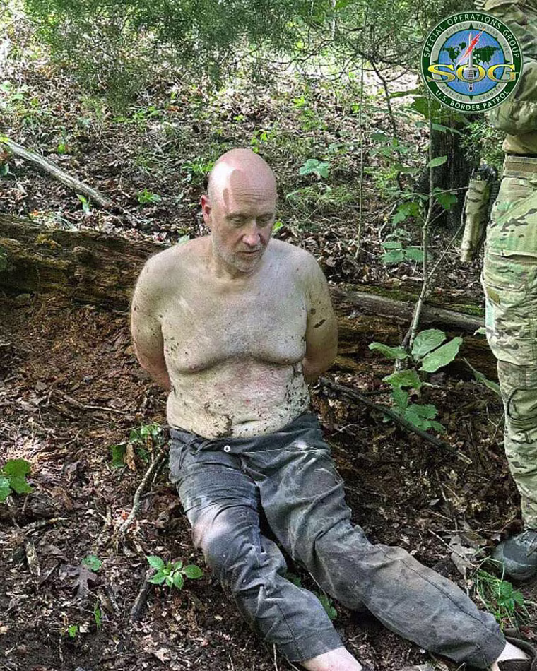 Fugitive Grant Hardin after being captured.
