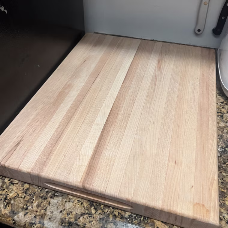NBC Select updates editor Mili Godio uses her Boos board daily, so she leaves it out on her countertop at all times.