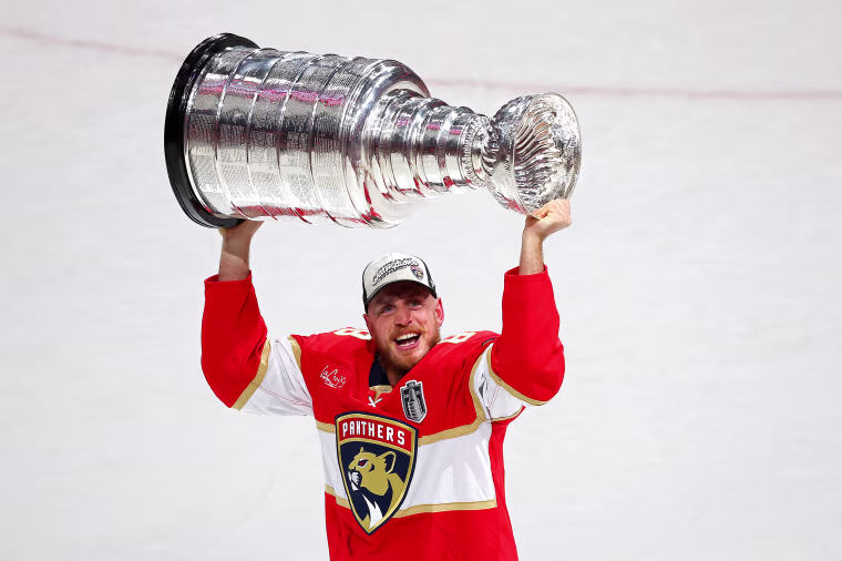 Image: 2025 Stanley Cup Final - Game Six nate schmidt stanley cup