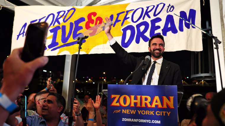 Image: Mayoral Candidate For New York Zohran Mamdani Holds Primary Election Night Party