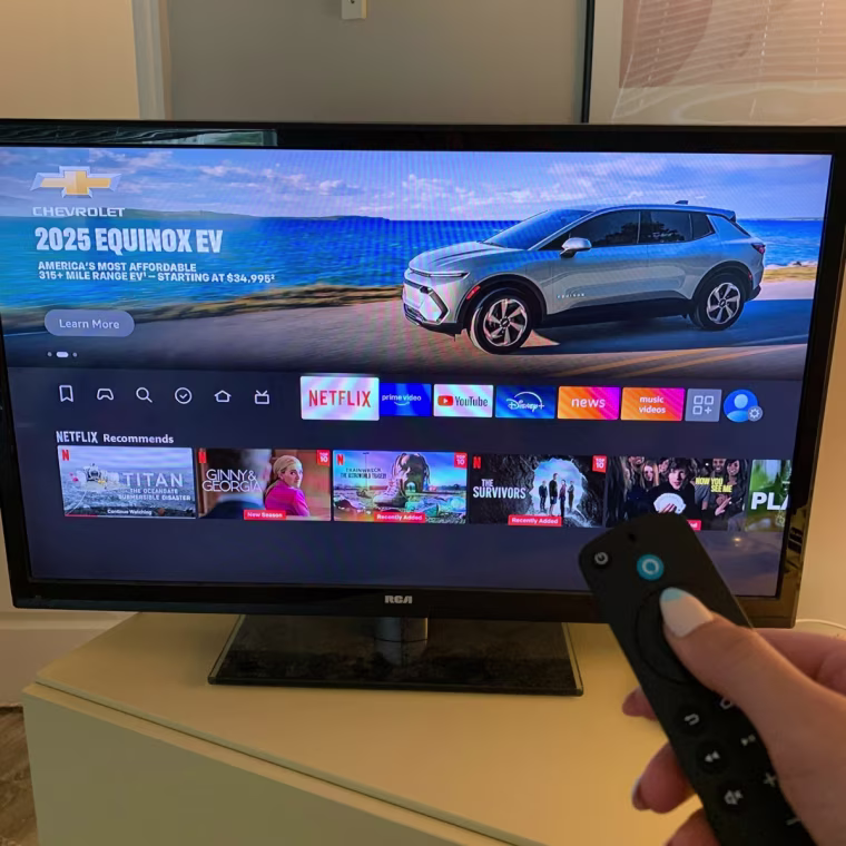The home page of Amazon Fire TV Stick