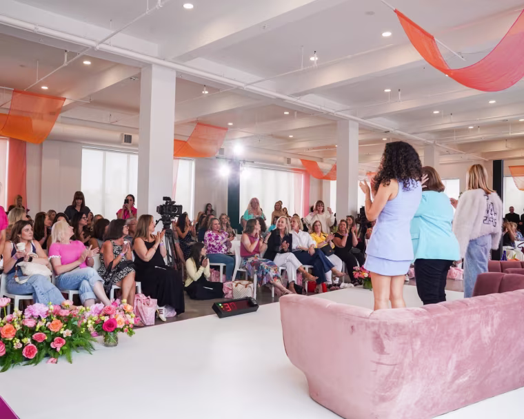 An inspiring moment during Jill Martin's panel with Laura Geller and Julissa Prado.