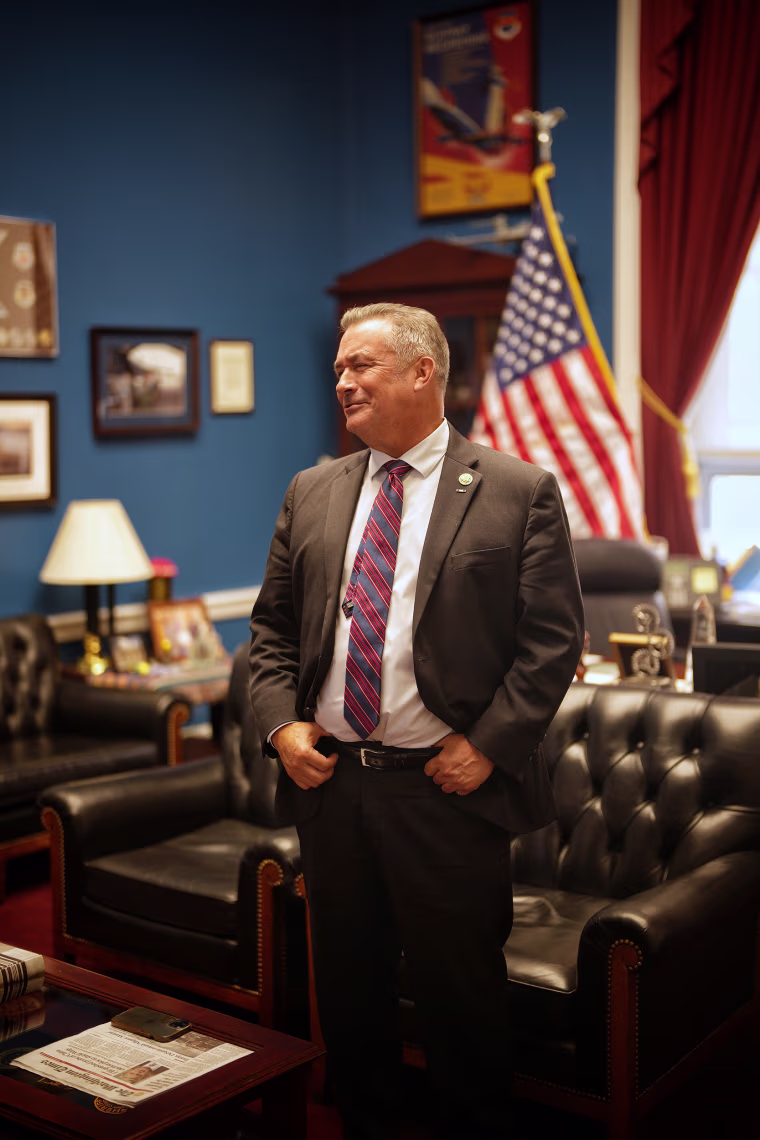 Rep. Don Bacon, R-Neb., speaks during an interview.
