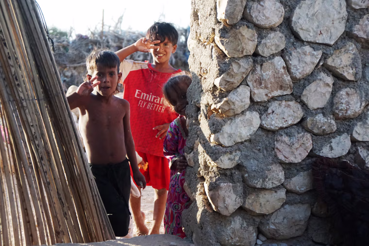 A group of local Socotran children.