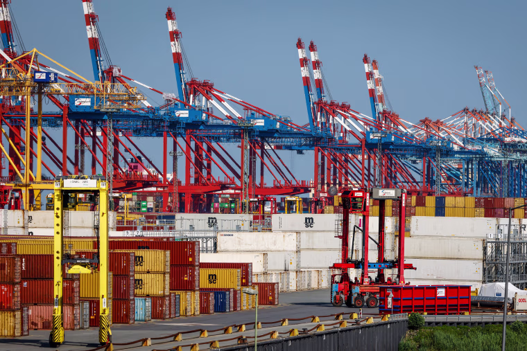 Containers at the port of Bremerhaven