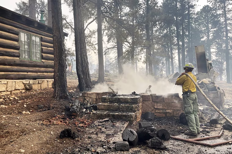 Dragon Bravo Fire Burns Historic Lodge On Grand Canyon's North Rim