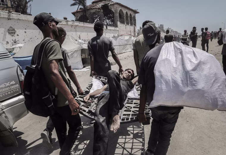 Humanitarian Aid Distribution in Northern Gaza
