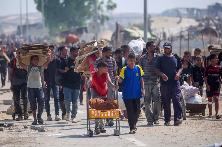 Displaced Palestinians.