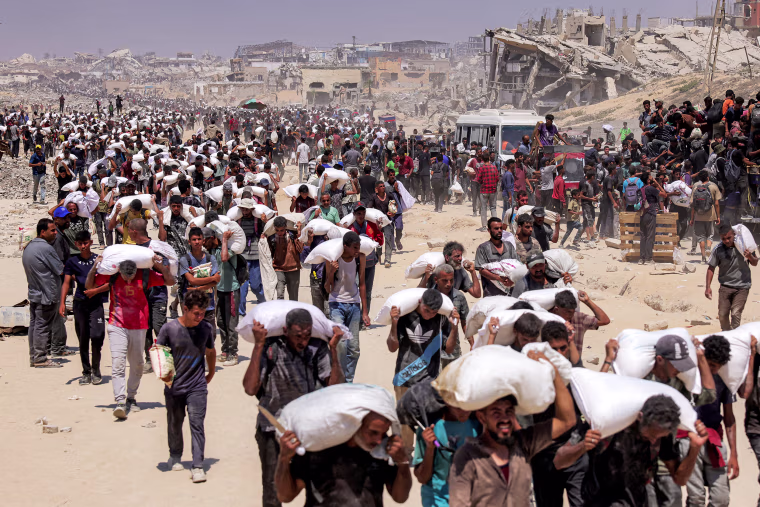 TOPSHOT-PALESTINIAN-ISRAEL-CONFLICT-GAZA-AID